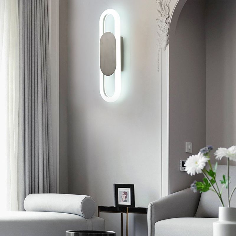 Bedroom Living Room Sconce Lighting Oval Shape Modern LED Wall Mounted Fixture