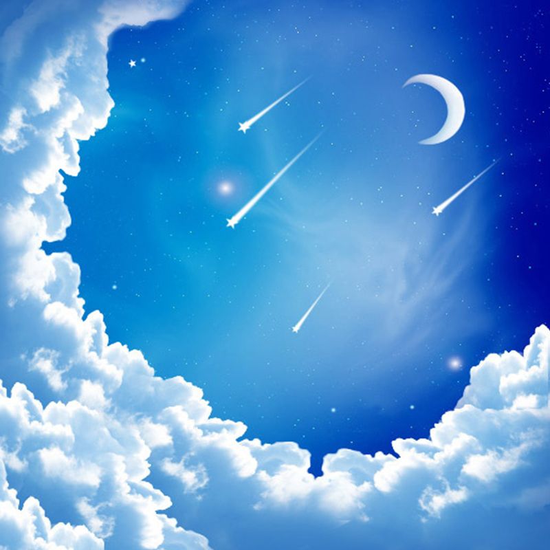 Modern Planet Wall Mural Non-Woven Stain Resistant Soft Color Wall Art for Living Room