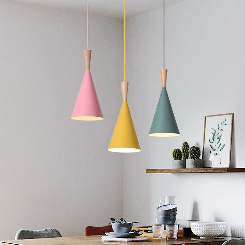 Modern Hanging Ceiling Light Iron 1-Light Pendant Light for Dining Room