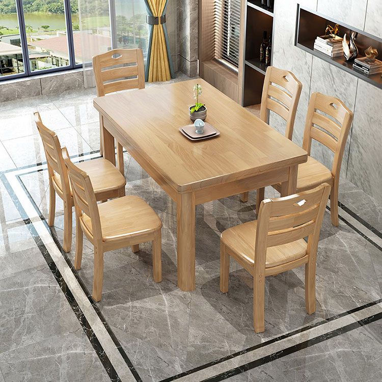 Solid Wood Dining Table Rectangle Dining Table for Dining Room