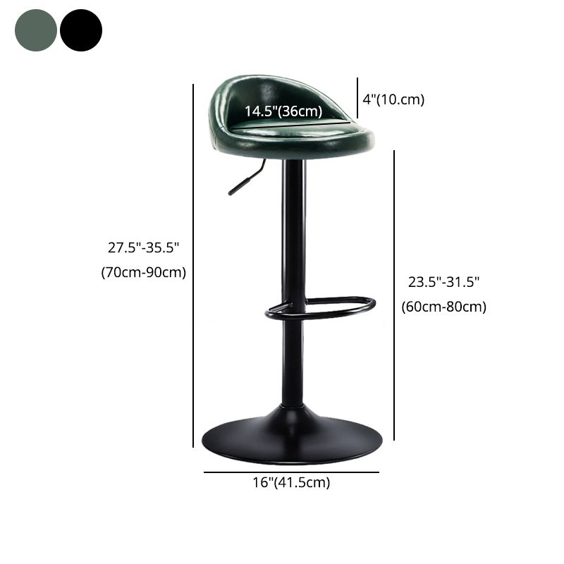 Taburete giratorio ajustable moderno, taburete de bar de acero para dormitorio con cojín