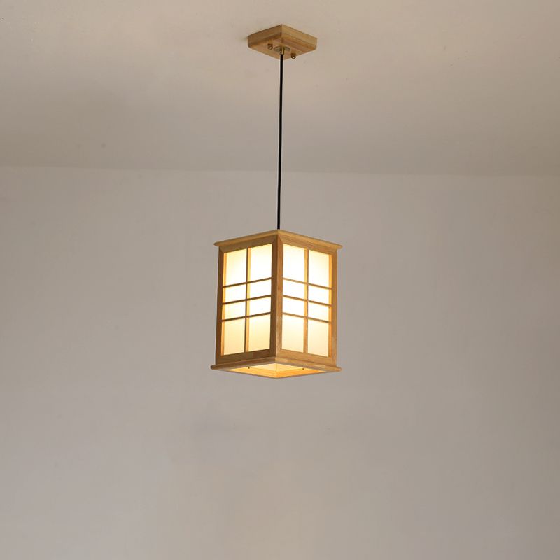 Modernes rechteckiges Multi-Pendant-Holz-LED-Esszimmer hängende Leuchte