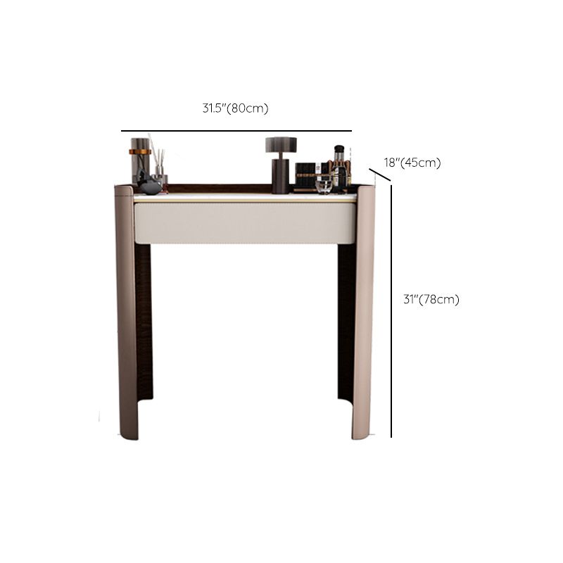 Contemporary 30.7" Height Slate Top Table Makeup Vanity with Drawers