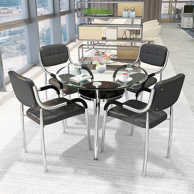 Tavolo da pranzo in vetro temperato in stile moderno tavolo da pranzo a base di pranzo per sala da pranzo