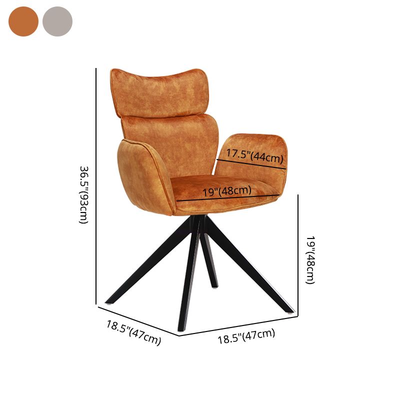 Silla de comedor de metal contemporánea, silla lateral de comedor tapizada para uso doméstico