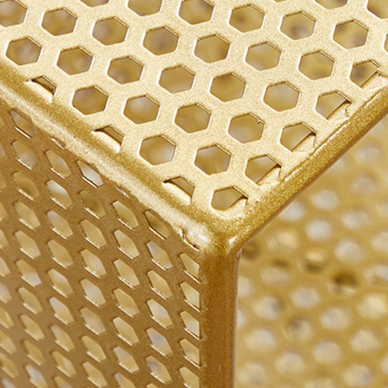 Glam Antique Finish Shelf Bookcase Metal Standard Bookshelf with Shelves