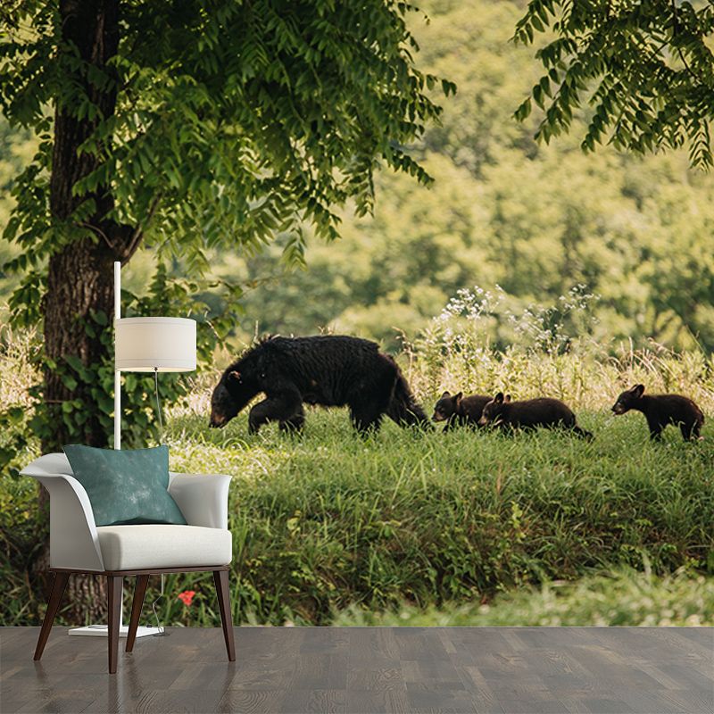 Mural 3D Contemporary Style Wild Animal Mildew Resistant Room Wall Covering