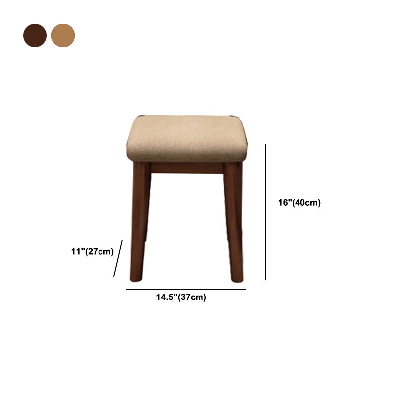 Solid Wood Flip-top Vanity Set Mirrored Vanity Desk Stool Set