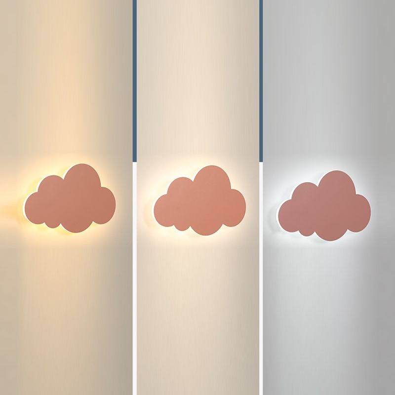 Accogliente a parete in metallo a forma di nuvola in stile per bambini a 1 luci a parete lampada montata