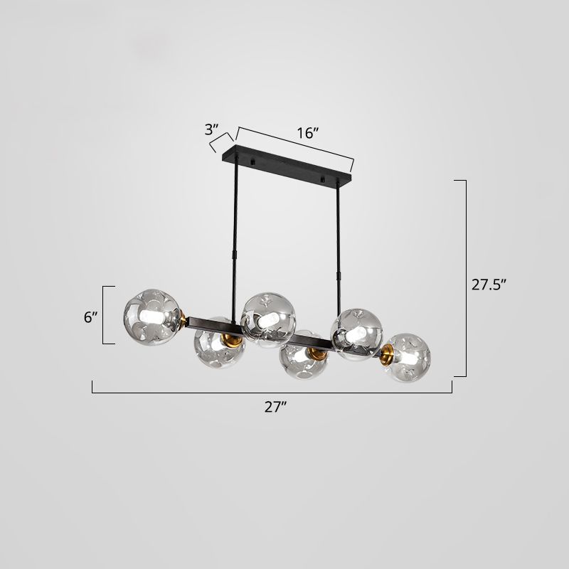 Bubbles Restaurant Island Pendant Light Glass Postmodernism Hanging Light Fixture