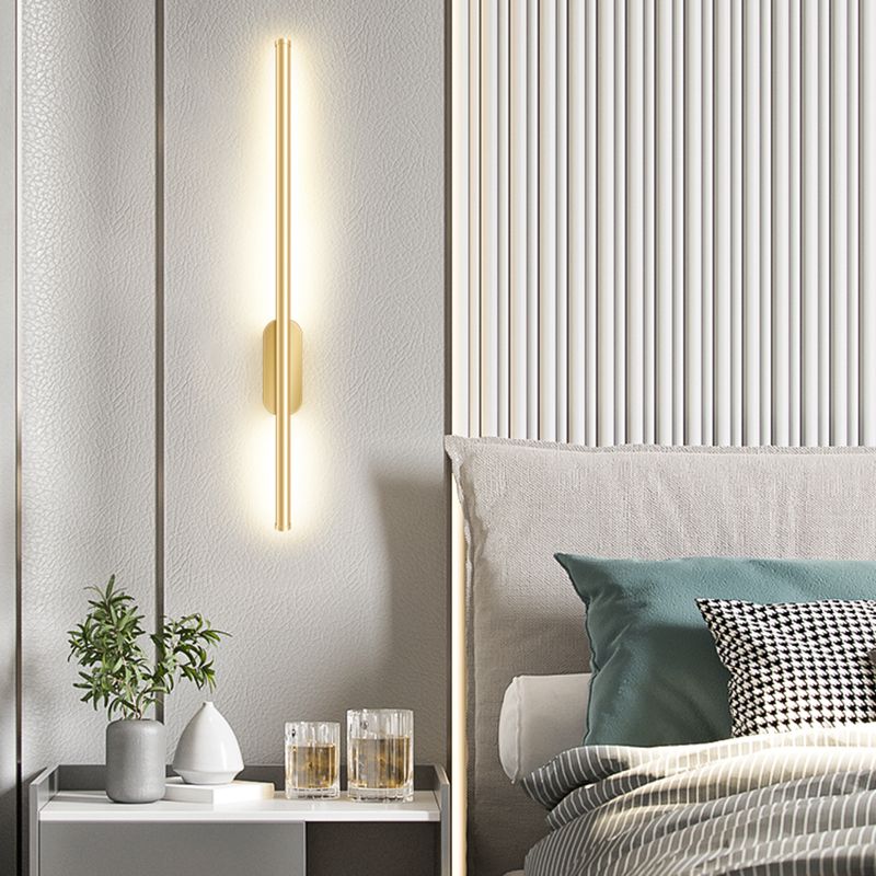 Zeitgenössische Metall Wandleuchte gerade Form LED Wandleuchte für Schlafzimmer