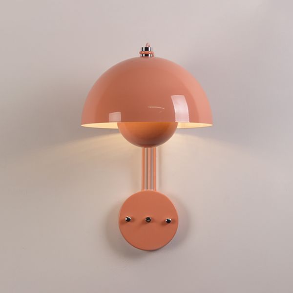 Modern Style Metal Wall Lighting Fixtures 1-Light Dome Sconce Light Fixture