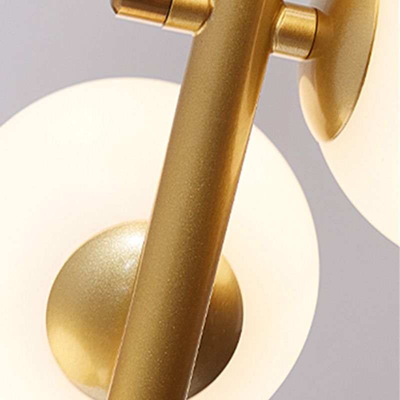 Accesorios de iluminación de araña de rama Candelera de sombra de vidrio esmerilado para dormitorio de sala de estar