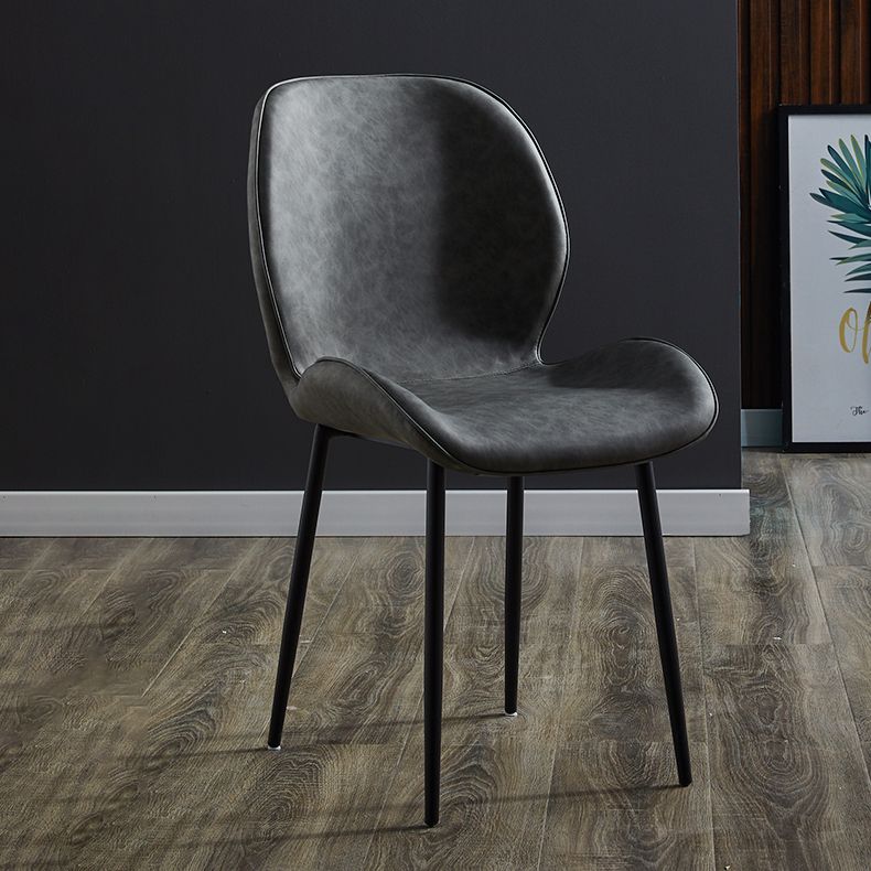 Chaise d'appoint en métal pour café scandinave, finition mate, chaise de salle à manger à oreilles