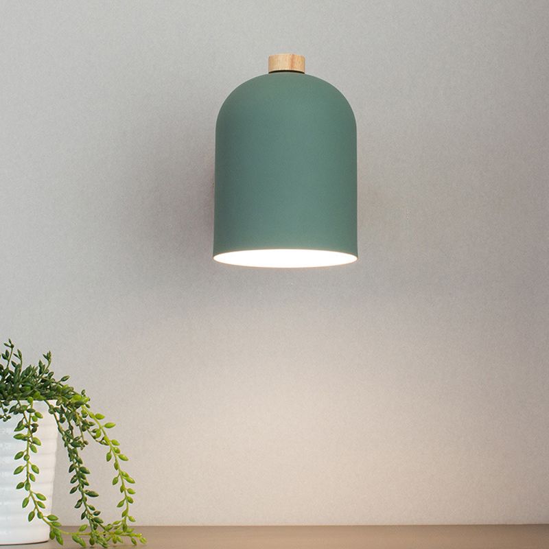 Nordic 1 - Light Wall Sconce Iron and Wood Adjustable Wall Fixture in Multi Colors