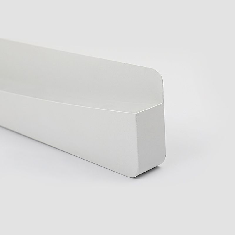 White Rectangular Wall Mounted Lighting Minimalist Style 16.5"/20.5" Dia LED Metal and Acrylic Sconce Lamp