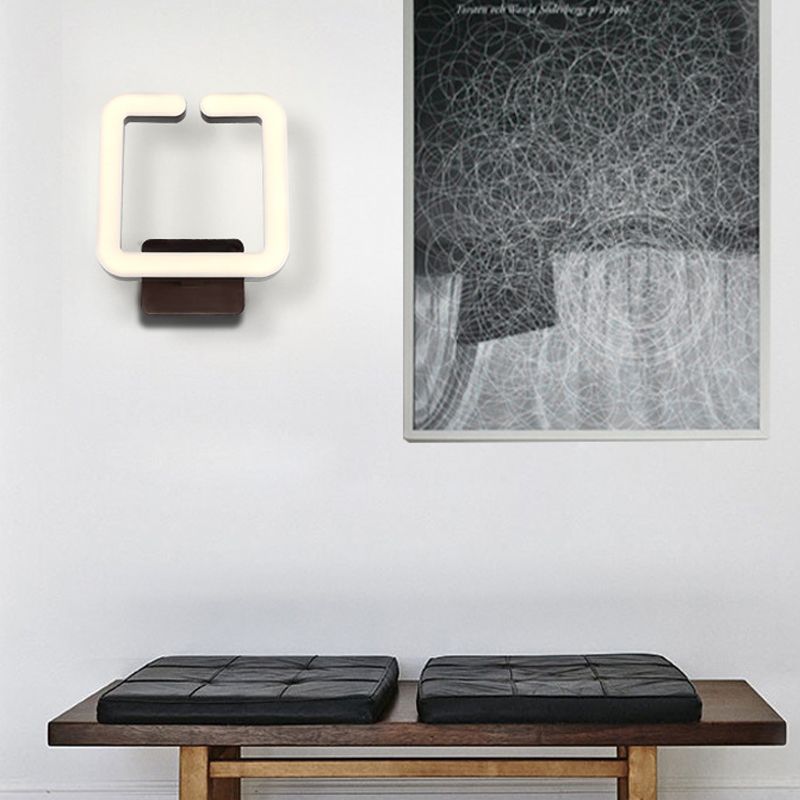 Cadre carré LED salon MUR MURS acrylique 1 lumière éclairage mural simple en lumière chaude / blanc / naturel