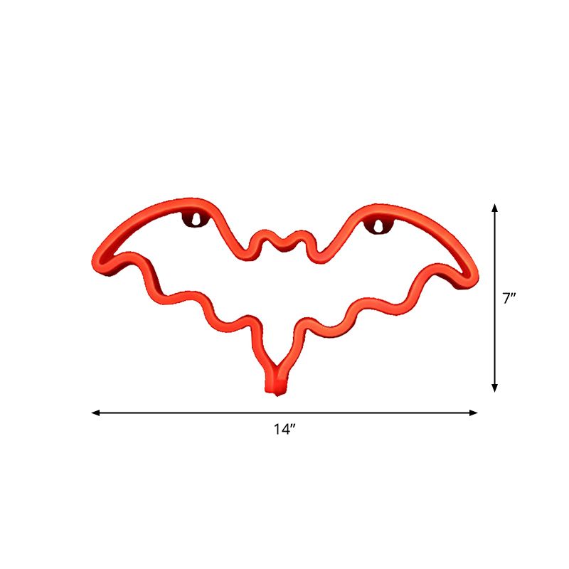 Bat-Shaped Plastic Night Lighting Minimalist LED White Wall Night Lamp for Kids Bedroom