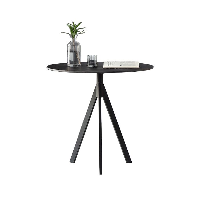 Modern Style Sintered Stone Dining Room Set Black Round Formal Dining Table Furniture