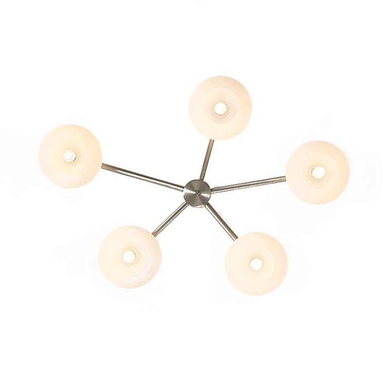 Modern Style Ceiling Lamp Glass Shade Flush Mount Light Fixture