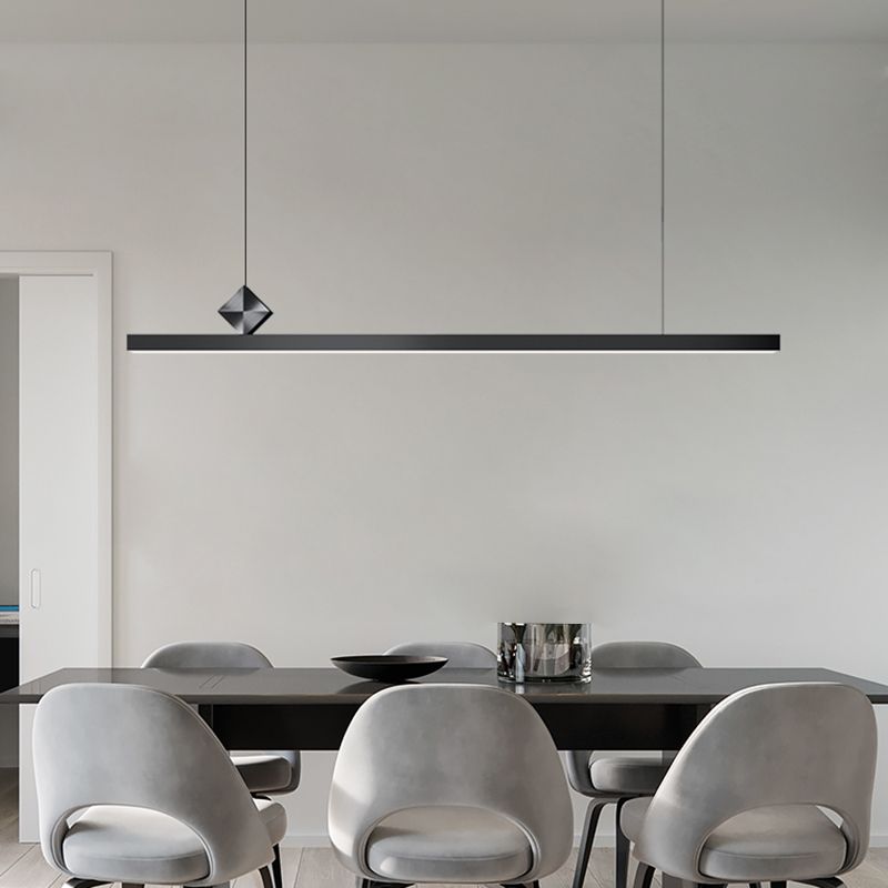 Luci a sospensione contemporanea illuminazione isola lineare Lampada sospesa isola Luce in oro