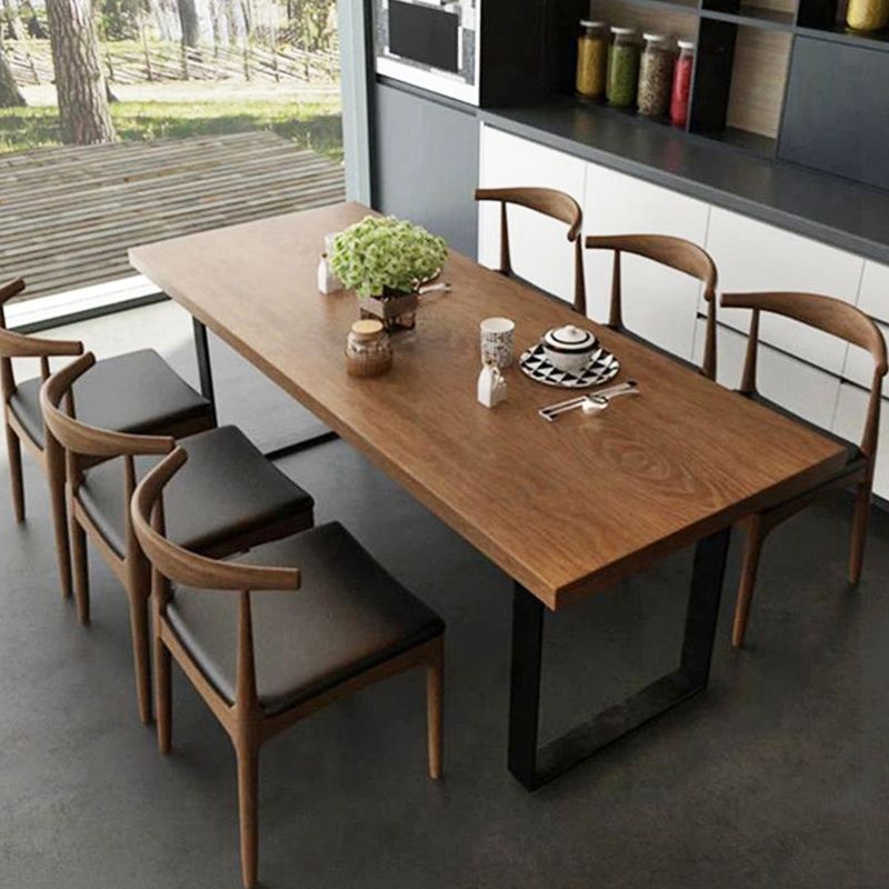 1/4/5/7 Pieces Industrial Dining Set Solid Wood and Metal Coffee Shop Table and Chairs