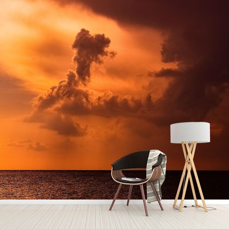 Horizontal Photography Clouds Landscapes Mural Eco-friendly Wallpaper for Bedroom