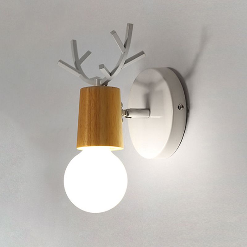 Application murale en bois moderne Un luminaire mural mural Blub pour chambre à coucher