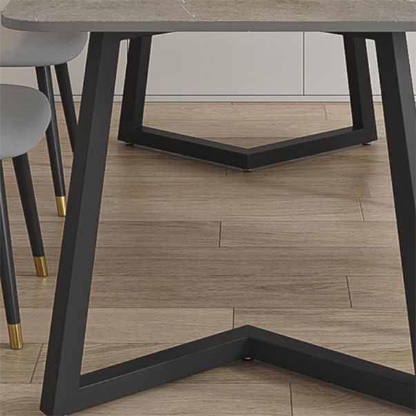 Modern Rectangle Stone Dining Table 1/2/5/7 Pieces Dining Set for Living Room