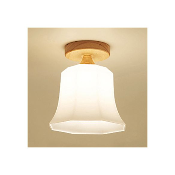 Stile moderno Light Affiolo bianco con soffitto a filo una lampada a soffitto in vetro opale per bagno