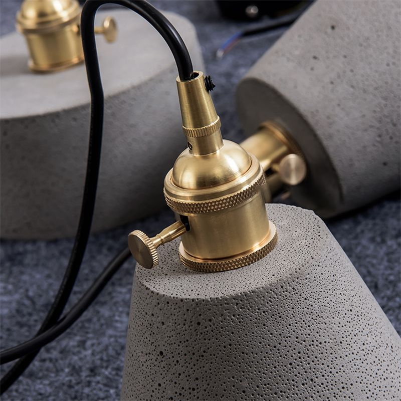 Lampe à suspension en forme de géométrique Nordique 1-Light Ciment Pendant Cternal Rotary Interrupteur