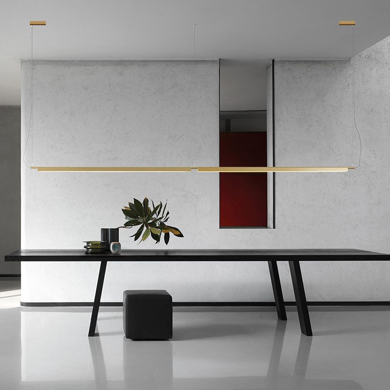 1 Light Linear Island Lights Contemporary Metal Island Lighting Fixture