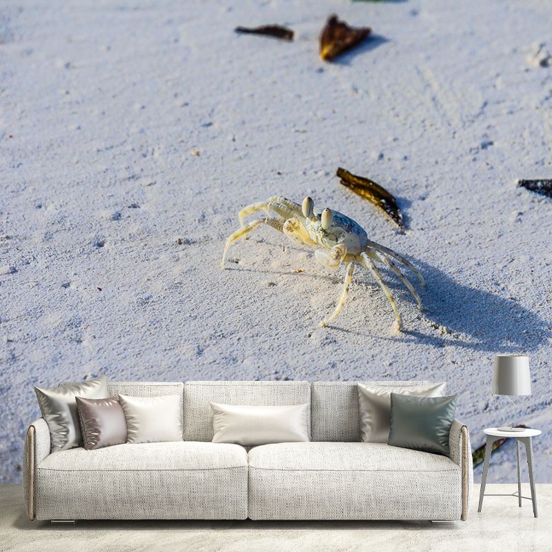 Photography Crab Mural Wallpaper Moisture Resistant Living Room Wall Decor