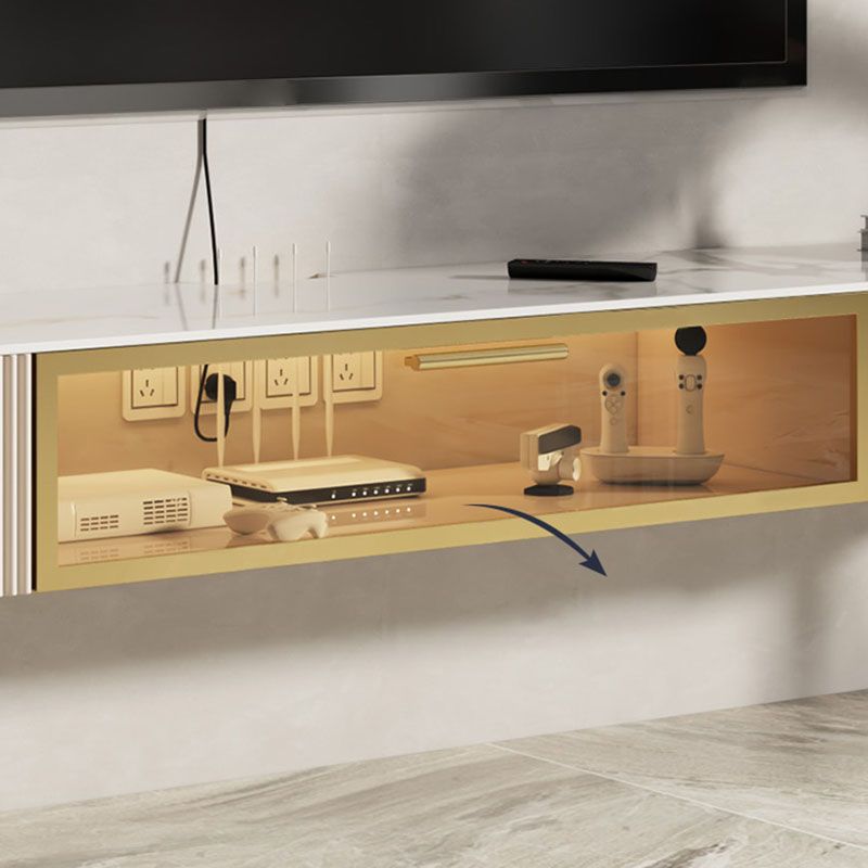 Contemporary TV Console Floating TV Media Console with Drawers