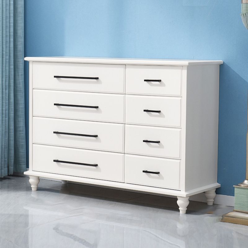 5 / 7 / 8 Drawers White Wooden Storage Chest Modern Style Storage Chest Dresser