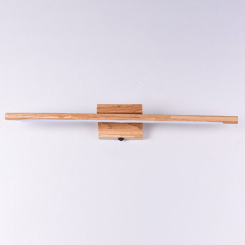 Modern Minimalist Style Linear Vanity Light Wood Single Vanity Light