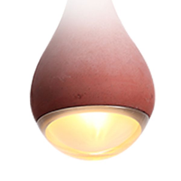 Moderner Stil Teardrop Schatten hängende leichte Zement 1 hängende Lampe für das Restaurant