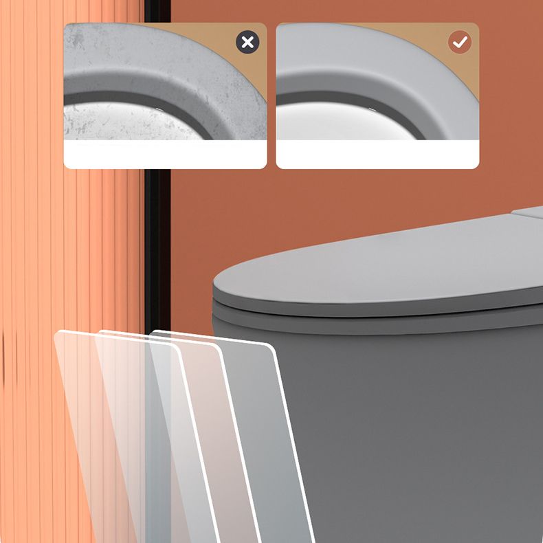 Modern Siphon Jet Toilet Bowl Floor Mount Bidet Toilet with Seat for Bathroom