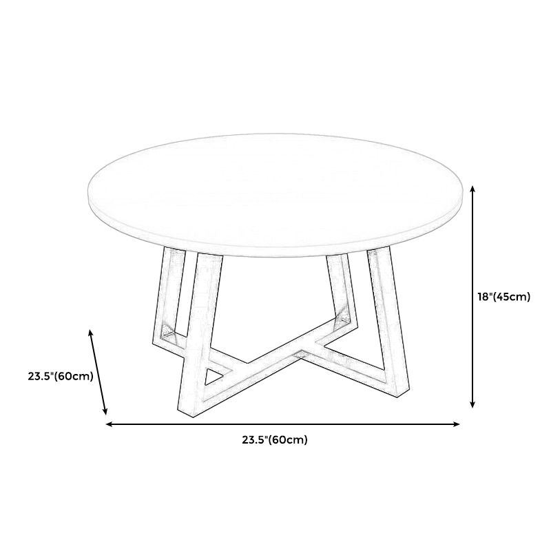 Modern Style White/black/wood/yellow/walnut Round Wood-based Craft Top Coffee Table