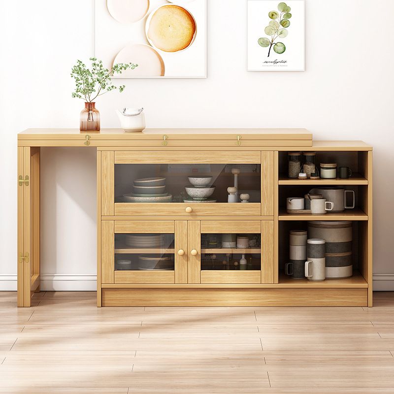 Natural Finish Dining Table Set 1/3 Pieces Faux Dinette Set for Home