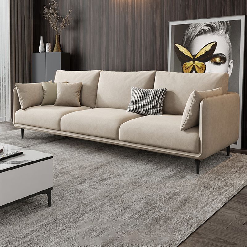 Stationary Living Room Recessed Arm Standard Cushions Contemporary Sofa