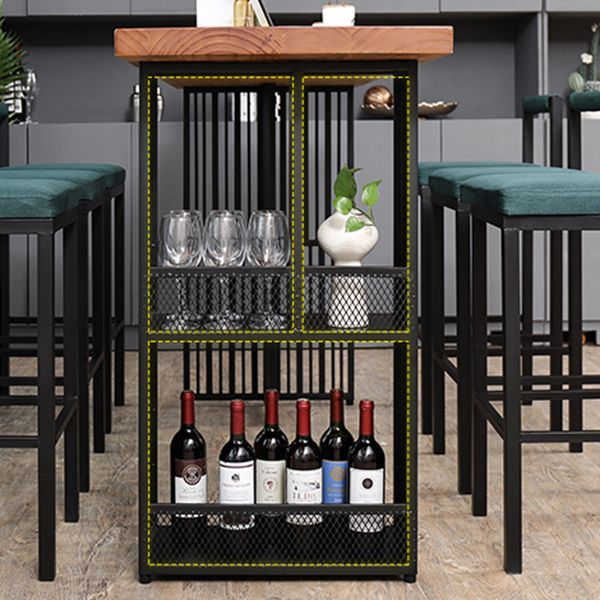 1/7 Pieces Counter Height Set Rectangular Industrial Bar Stool and Table Set