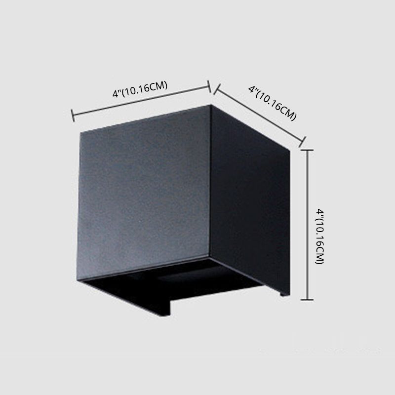 Moderne minimalistische stijl vierkante wand gemonteerd verlichtingsbeveiliging metalen 2 lichten wandlampen