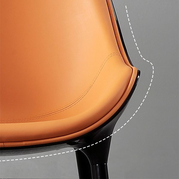 Chaise de salle à manger rembourrée en métal à dossier solide d'intérieur de fauteuil de style moderne