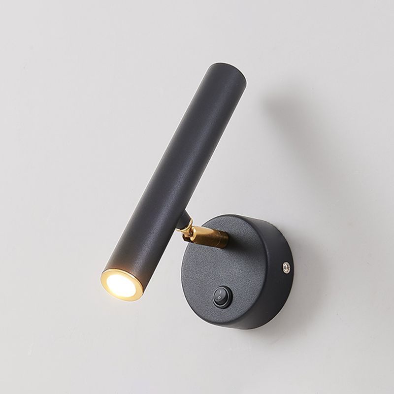 Modern Simple Wall Light Cylinder Shape LED Rotatable Wall Lamp for Living Room