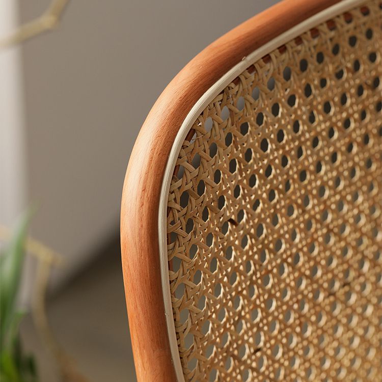 Wood Modern Patio Side Chair Open Back Dining Side Chair for Home