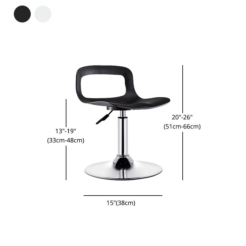Modern Adjustable Swivel Bar Stool Low Back Plastic Bar and Counter Stool