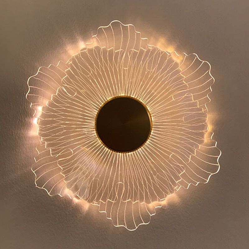 Modern Flower Shape Wall Light Sconces 1 Light Wall Lighting Fixtures for Bedroom