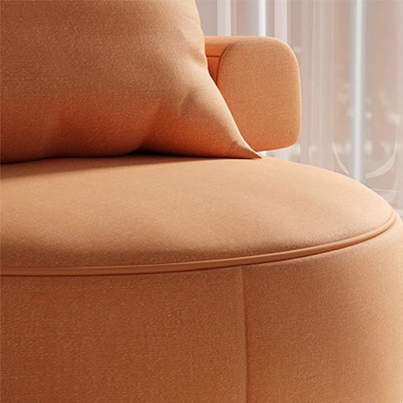 Nordic with Pillow Bonded Leather Armless Pillow Back Parsons Chair