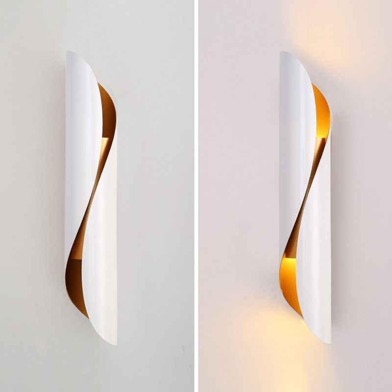 Modern Luxury LED Wall Lamp Wrought Iron Cylindrical Wall Sconce for Interior Spaces